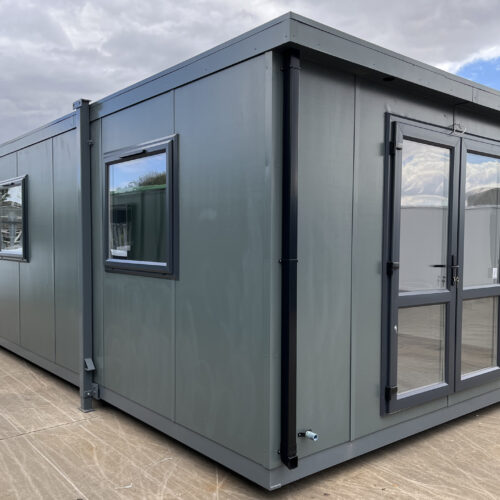 2 tone grey modern cabin